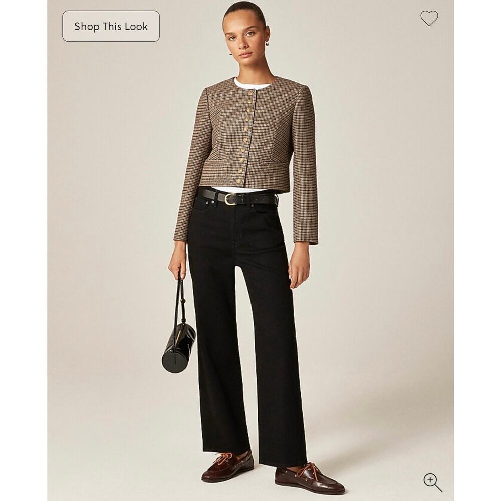 J. Crew slim-wide jean in Black Wash NWT size 31T